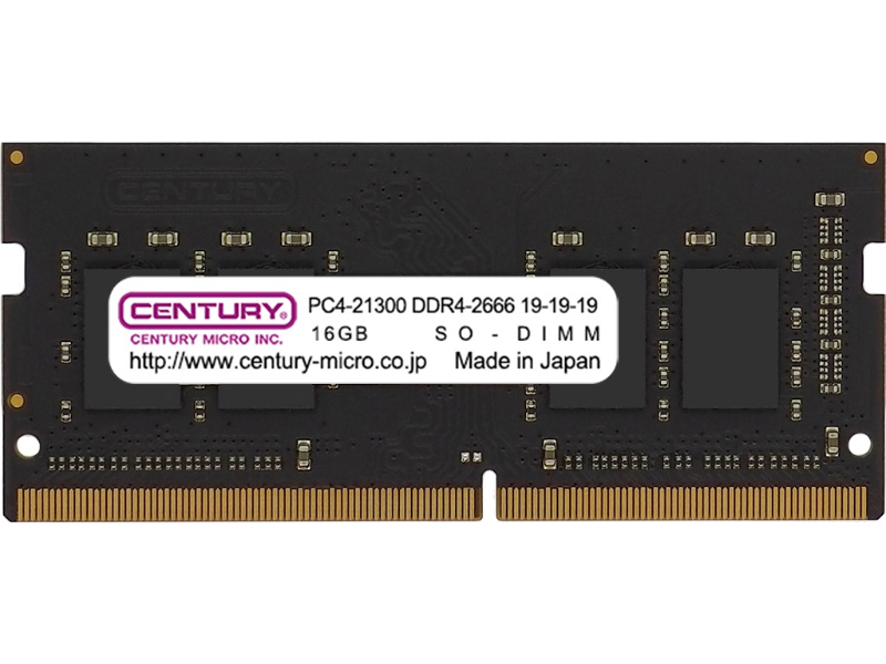 ノート用 PC4-21300/DDR4-2666 32GB kit(16GBx2) 260pin SODIMM 1Rank 1.2v 日本製