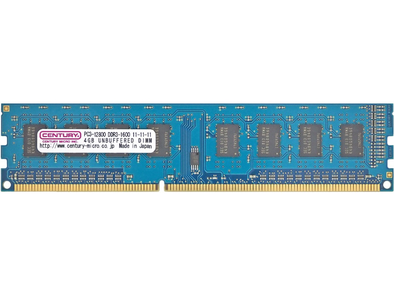 デスクトップ用 PC3-12800/DDR3-1600 4GB DIMM 日本製