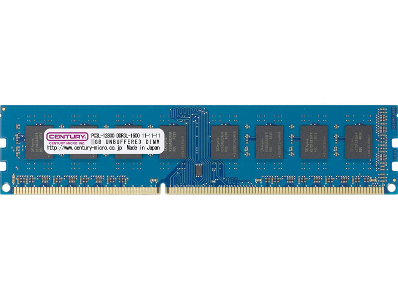 デスクトップ用 PC3L-12800/DDR3L-1600 8GB kit(4GBx2) 240pin UDIMM 1.5/1.35V共用 日本製