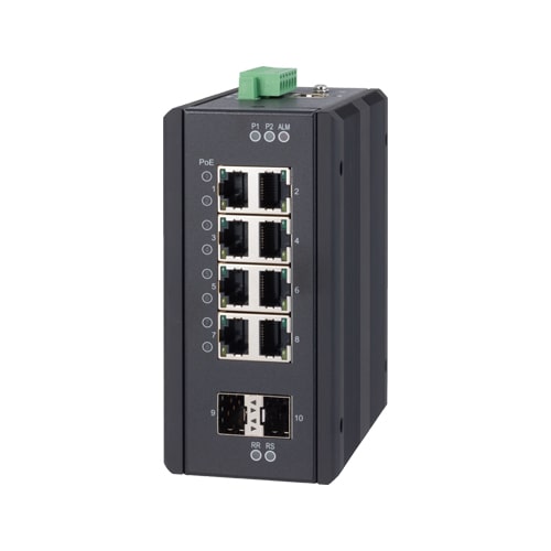 PoE対応 産業用マネージドスイッチングHUB ギガビット 10ポート