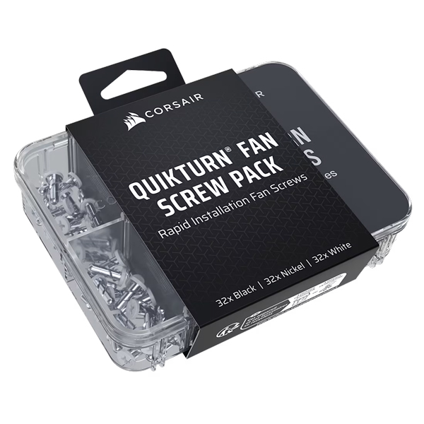 ファンネジセット QuikTurn Fan Screw Pack 96pc(Black/Nickel/White)