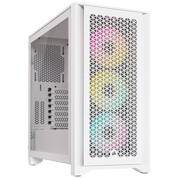 ミドルタワー型PCケース iCUE 4000D RGB Airflow Mid-Tower True White