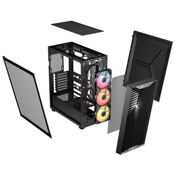 ミドルタワー型PCケース 3200D RS ARGB Mid-Tower Black