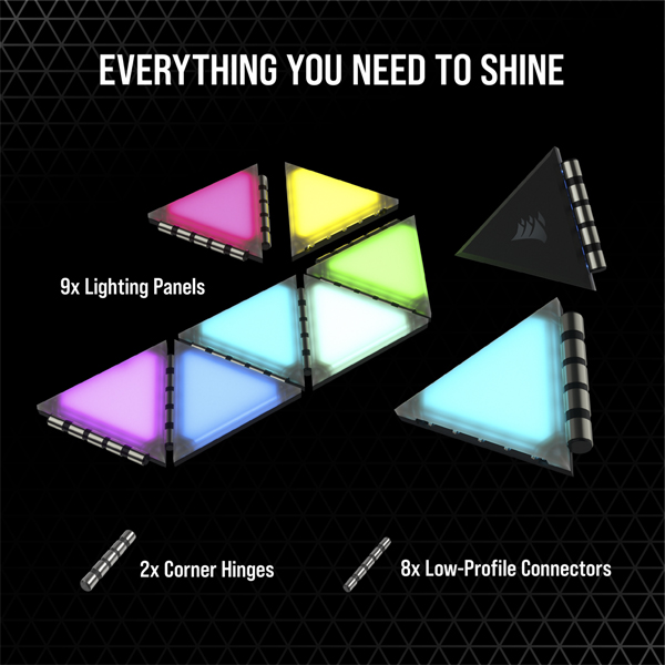 ライティング拡張キット iCUE LC100 Smart Case Lighting Triangles Expansion Kit