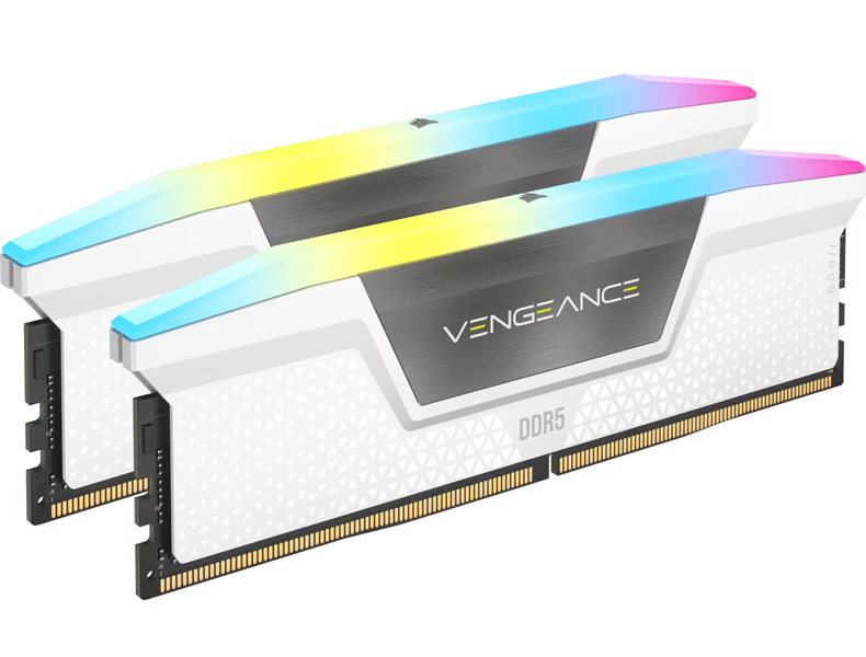 DDR5 5600MT/s 32GB(16GBx2) UDIMM 40-40-40-77 XMP 3.0 VENGEANCE RGB DDR5 White 1.25V