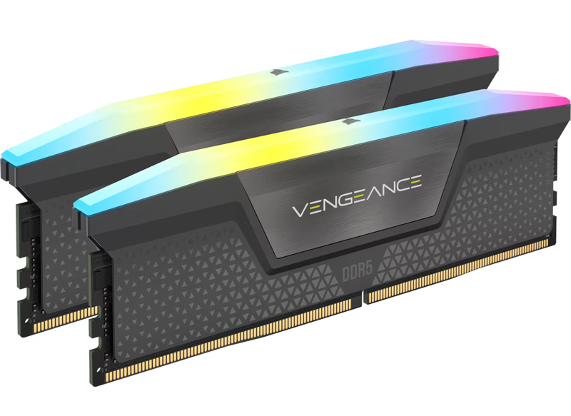 VENGEANCE RGB DDR5 UDIMM 6000MT/s 48GB (24GBx2) CL30-36-36-76 1.40V Intel XMP & AMD EXPO - GREY