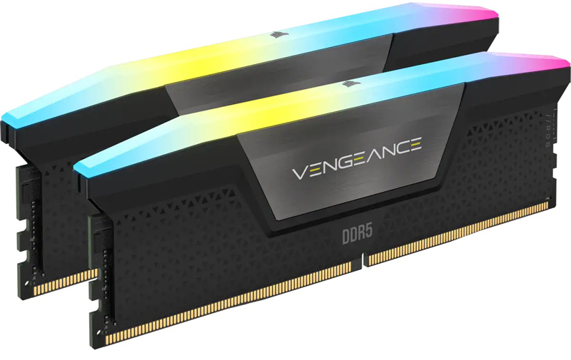 DDR5 6000MT/s 64GB(32GBx2) UDIMM 40-40-40-77 XMP 3.0 VENGEANCE RGB DDR5 Black 1.35V