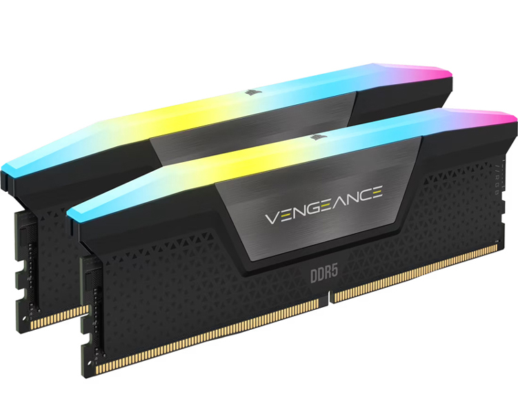 VENGEANCE RGB DDR5 UDIMM 7000MT/s 64GB (32GBx2) CL40-52-52-114 1.40V Intel XMP - BLACK