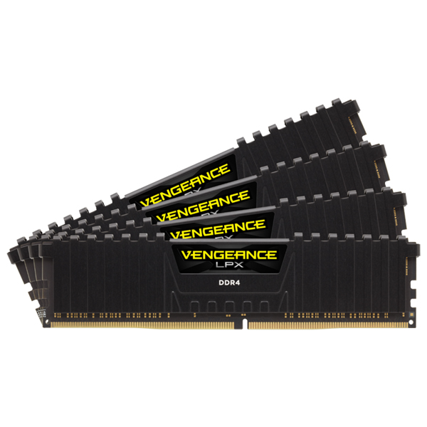 DDR4 3200MHz 32GBx4 DIMM Unbuffered XMP 2.0 Vengeance LPX black Heatspreader Black PCB