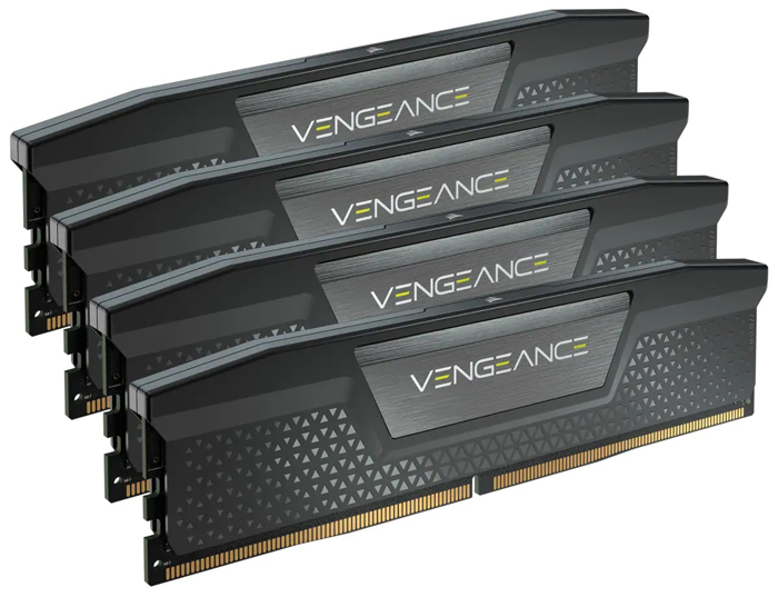 DDR5 6200MT/s 64GB(16GBx4) UDIMM 32-38-38-80 OC PMIC XMP 3.0 VENGEANCE DDR5 Black 1.4V