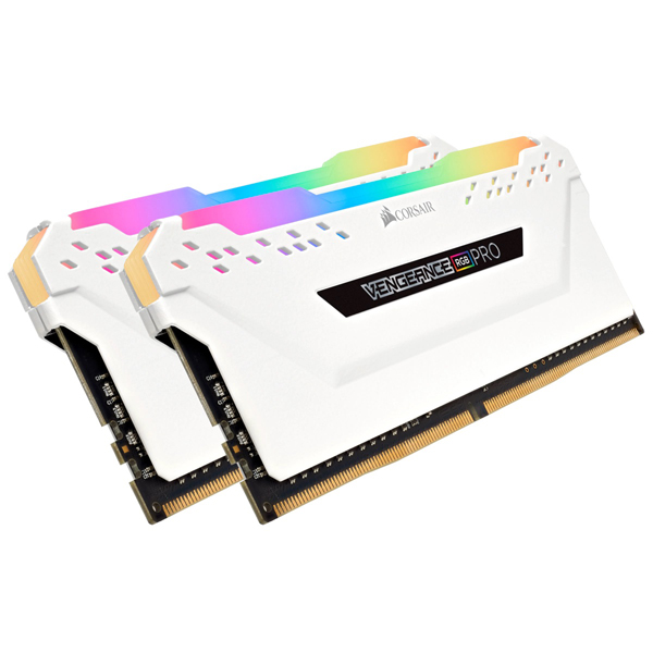 DDR4 3600MHz 8GBx2 288pin DIMM Unbuffered Vengeance RGB PRO White Heat spreader RGB LED
