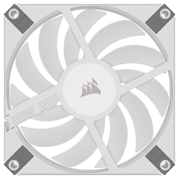 PCケースファン iCUE AF120 RGB SLIM WHITE Dual Pack with Lighting Node CORE