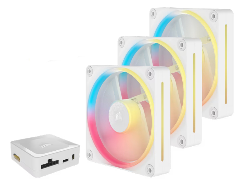 PCケースファン iCUE LINK LX120-R RGB WHITE Triple Reverse Fans Starter Kit