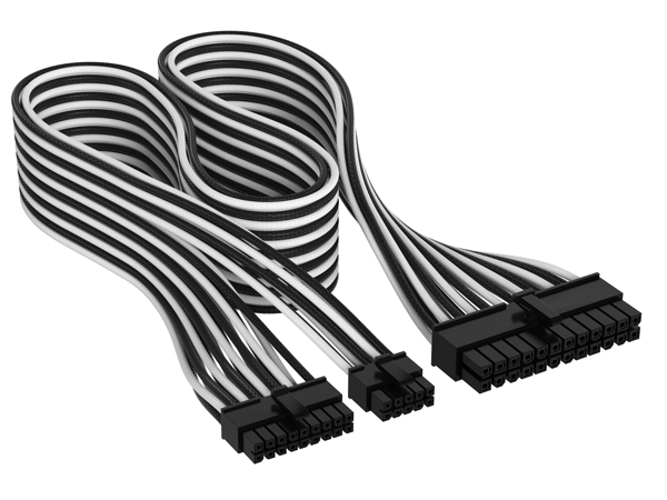 プレミアム電源ケーブルキット Premium Individually Sleeved Type-5 PSU Cables Pro Kit - Black/White