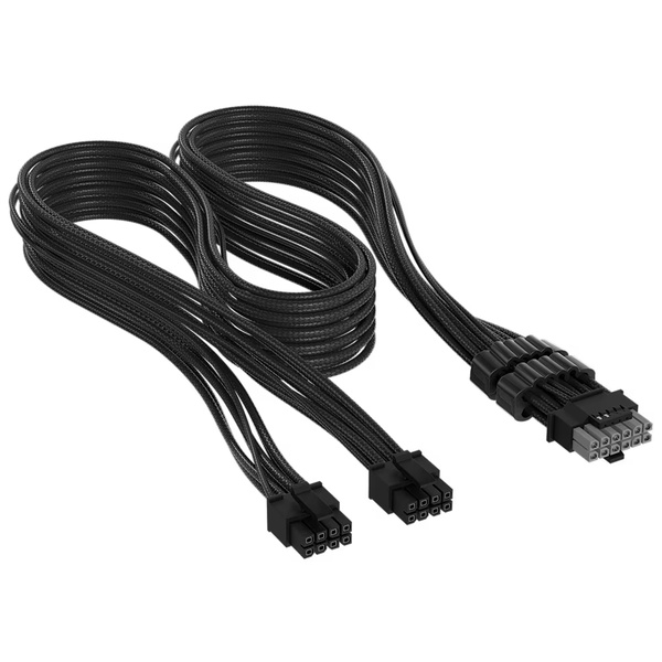 Elite Premium Individually Sleeved 2x 8-Pin to PCIe 12V-2x6 600W Cable Type 5 Black