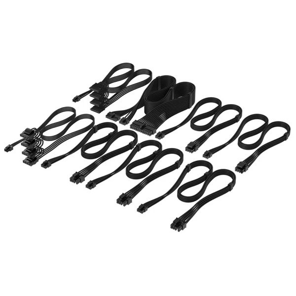 Elite Premium Individually Sleeved Type-5 PSU Cables Pro Kit Black