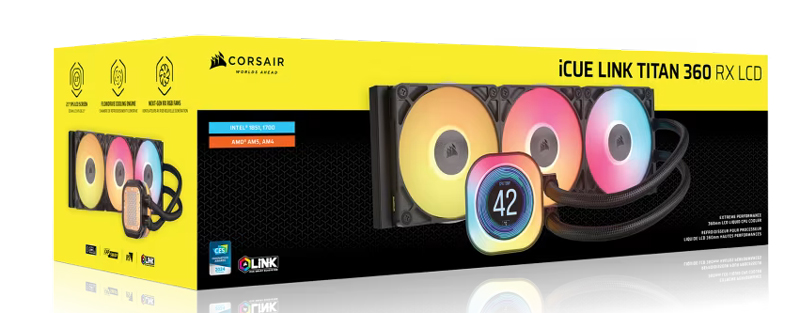 簡易水冷CPUクーラー iCUE LINK TITAN 360 RX RGB LCD