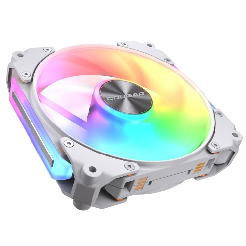 Apolar 120 ARGB White/120mm ARGBケースファン/ホワイト/シームレスなデイジーチェーン接続/高耐久HDB採用/振動を分散するQ-Stop減衰システム