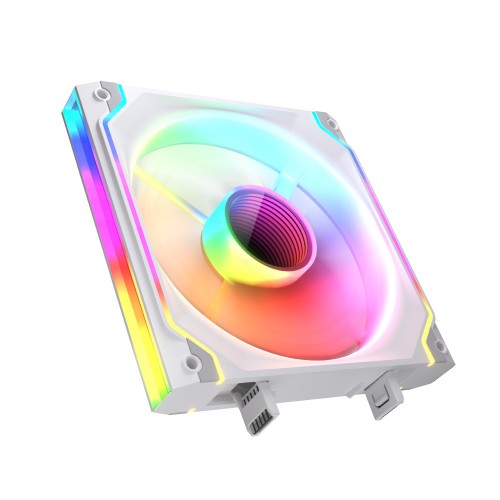 SC140 ARGB White/140mm ARGBケースファン/ホワイト/通常回転モデル/シームレスなデイジーチェーン接続/高耐久HDB採用/インフィニティミラーデザイン