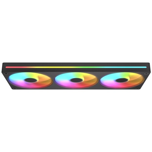 Unity360-FB ARGB/一体成型タイプのシングルフレ―ムファン/360mm・通常回転/ブラック/PWM制御/シンプルなケーブル設計/防振ゴム