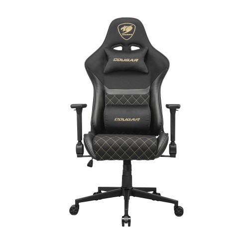 ARMOR ONE V2 F Gold/ゲーミングチェア/ブラックゴールド/座面素材にファブリック採用/155度リクライニング/4Dアームレスト/ハイバックデザイン/背面ポケット付き