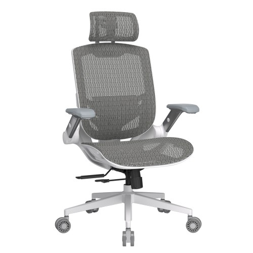 Speeder One White/オフィス用途にも適したゲーミングチェア普及版/ホワイトカラー/レーシングカーにインスパイアされたデザイン/エルゴノミクス設計/メッシュ素材採用