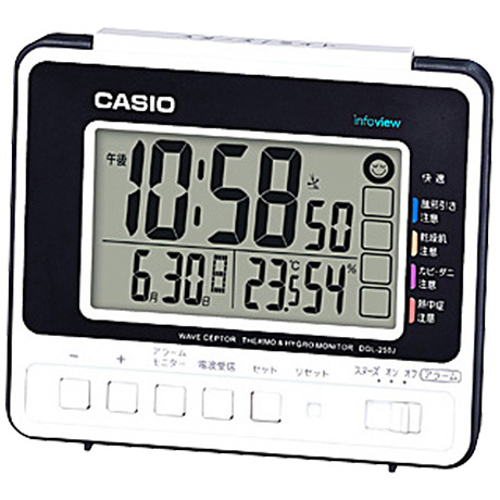 温・湿度計付電波時計