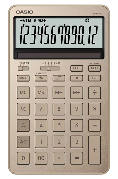 デザイン電卓 スタイリッシュ シャイニーゴールド