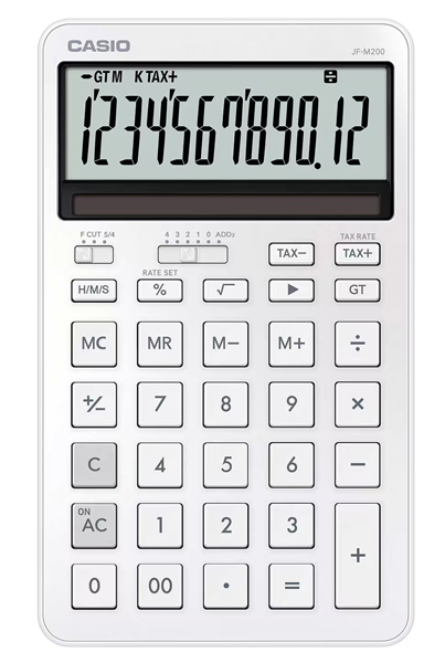 デザイン電卓 スタイリッシュ シルキーホワイト
