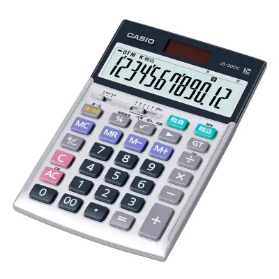 実務電卓 12桁 日数時間計算 ジャストタイプ