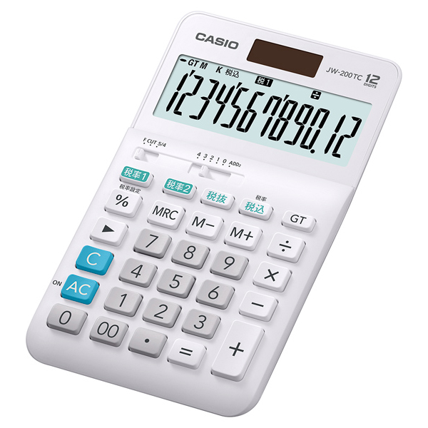 W税率電卓 ジャストタイプ 12桁