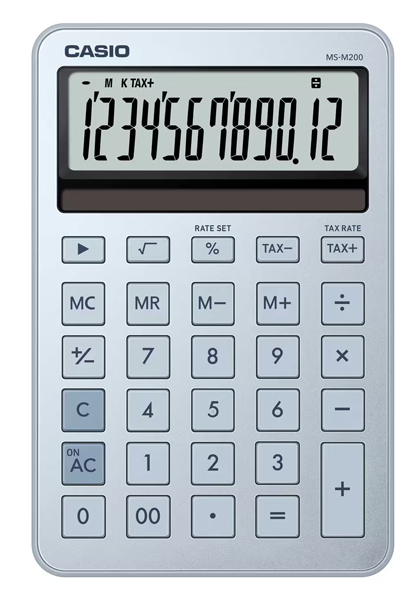 デザイン電卓 スタイリッシュ アイスブルー