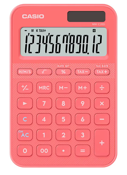 デザイン電卓 カラフル コーラル