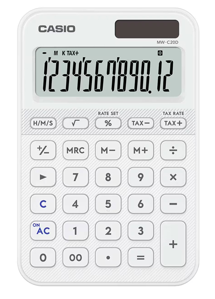デザイン電卓 カラフル ホワイト