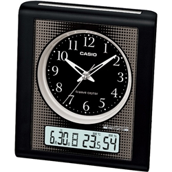 電波置き時計 電子音アラーム・温度計・湿度計・常時点灯