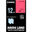 ネームランド用スタンダードテープ 12mm 赤/黒文字