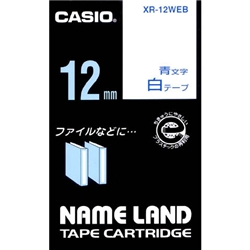 ネームランド用スタンダードテープ 12mm 白/青文字