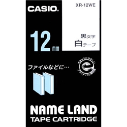 ネームランド用スタンダードテープ 12mm 白/黒文字