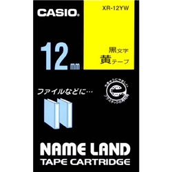 ネームランド用スタンダードテープ 12mm 黄/黒文字