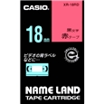 ネームランド用スタンダードテープ 18mm 赤/黒文字