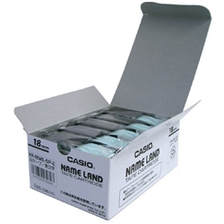 ネームランド用スタンダードテープ 18mm 白/黒文字 5個パック