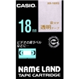 ネームランド用透明テープ 18mm 透明/金文字
