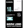 ネームランド用透明テープ 18mm 透明/銀文字