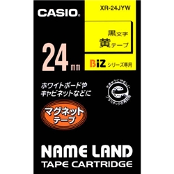 ネームランド用マグネットテープ 24mm 黄/黒文字