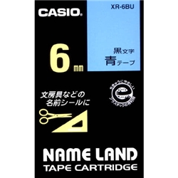 ネームランド用スタンダードテープ 6mm 青/黒文字
