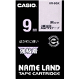 ネームランド用強粘着テープ 9mm 透明/黒文字
