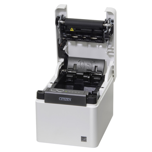 コンパクトラインサーマルプリンター(XMLデータ対応、印刷速度350mm/秒、用紙幅58/80mm、有線LAN+無線LAN +USBホスト(1ポート)/IF、ホワイト)