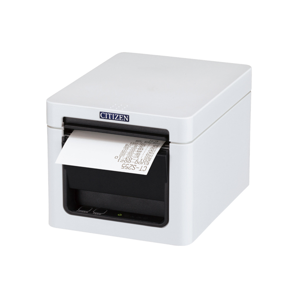 コンパクトラインサーマルプリンター（印刷速度300mm/秒、用紙幅58/80mm、オートカッター付、Lightning対応＋USBホスト（1ポート）＋USBホスト（3ポート）I/F、ホワイト）