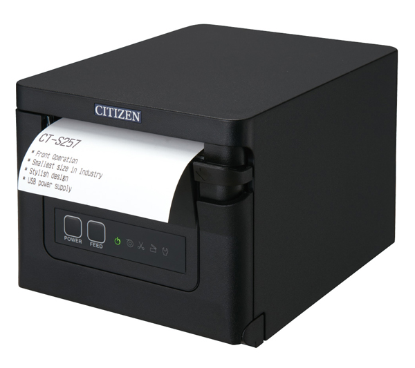 コンパクトラインサーマルプリンター（印刷速度350mm/秒、用紙幅58/80mm、オートカッター付、Lightning対応＋USBホスト（1ポート）＋USBホスト（3ポート）I/F、ブラック）