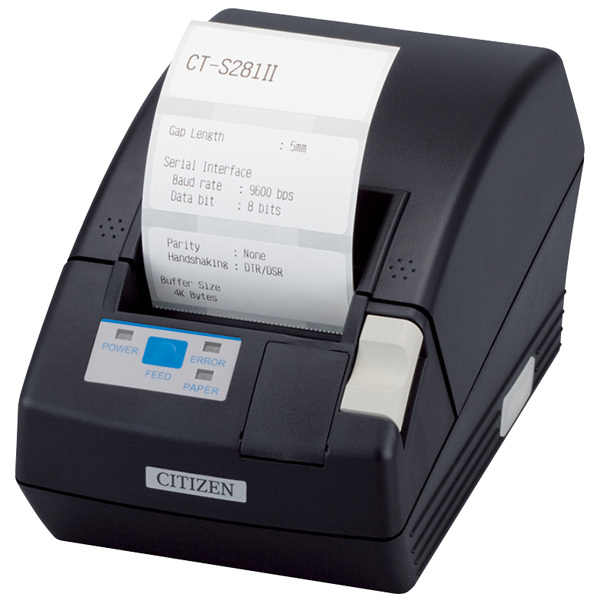 コンパクトラインサーマルプリンター（オートカッター付、USB、シリアルI/F、ブラック